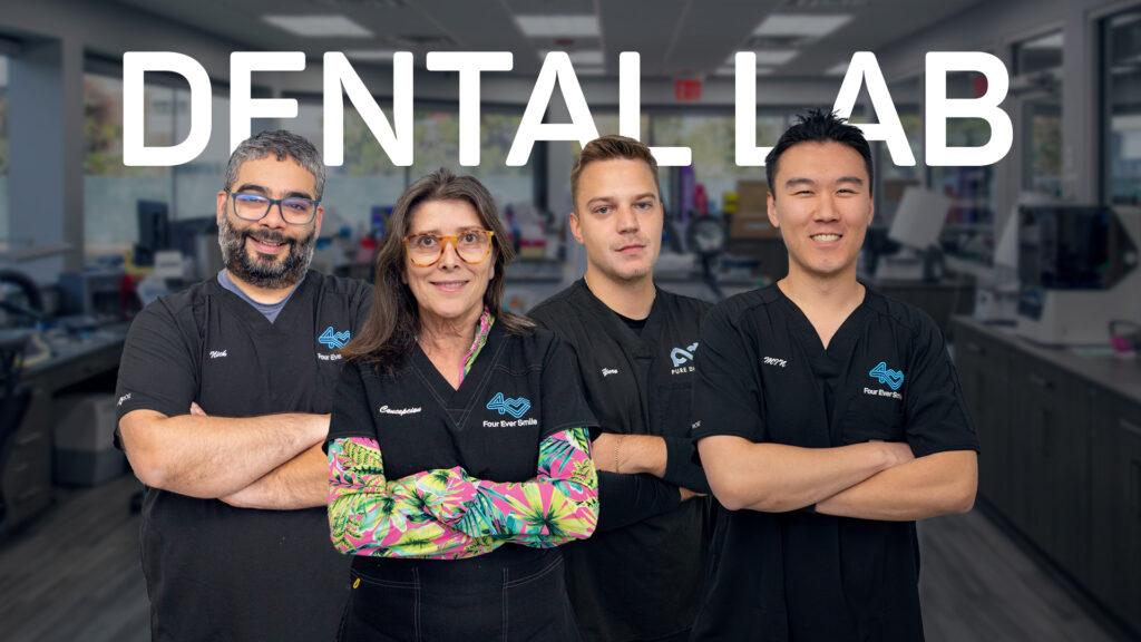 in-house dental lab, 3d printed teeth, permanent zirconia, bridge, all on four, caps